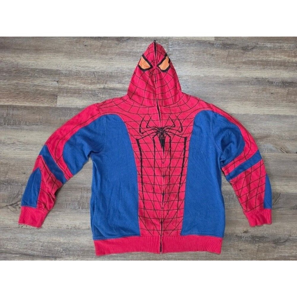 Rare The Amazing Spiderman Full-Zip Hoodie Marvel Hot Topic Size XL